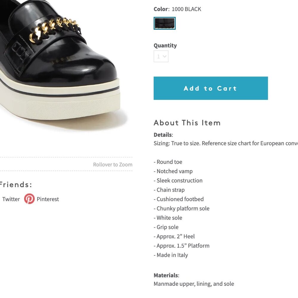 Stella McCartney Binx Falabella Platform Loafers